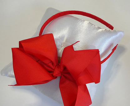 Diadema lazo supergrande grosgain rojo - PARDALETS