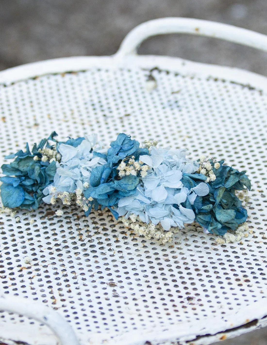 Media corona hortensias azules - PARDALETS