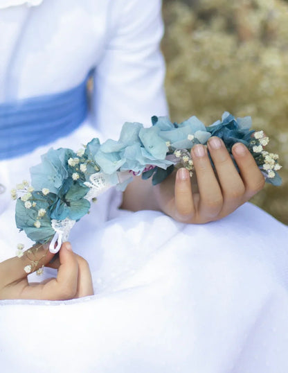 Media corona hortensias azules - PARDALETS