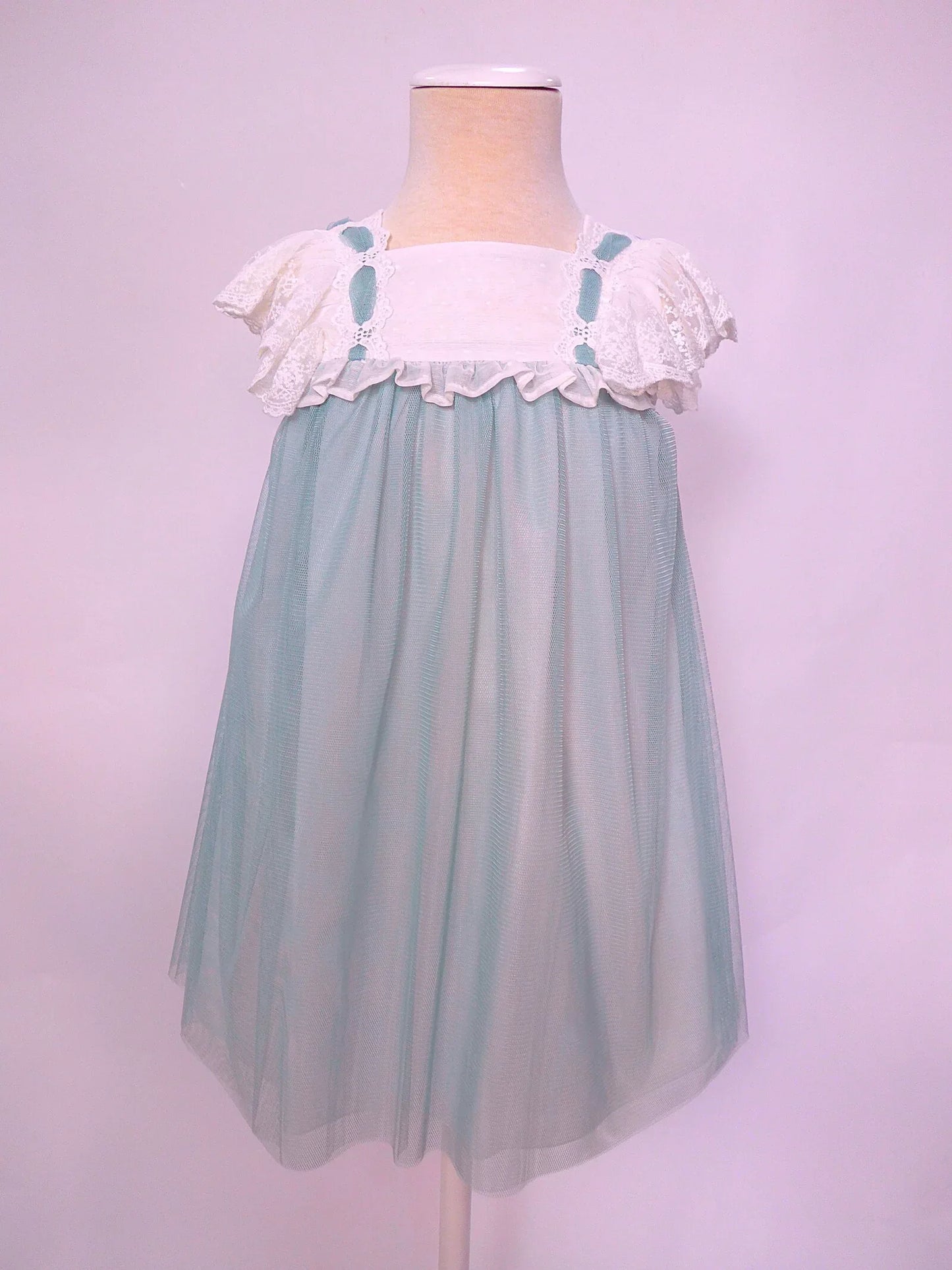 Vestido de tul verde agua - PARDALETS