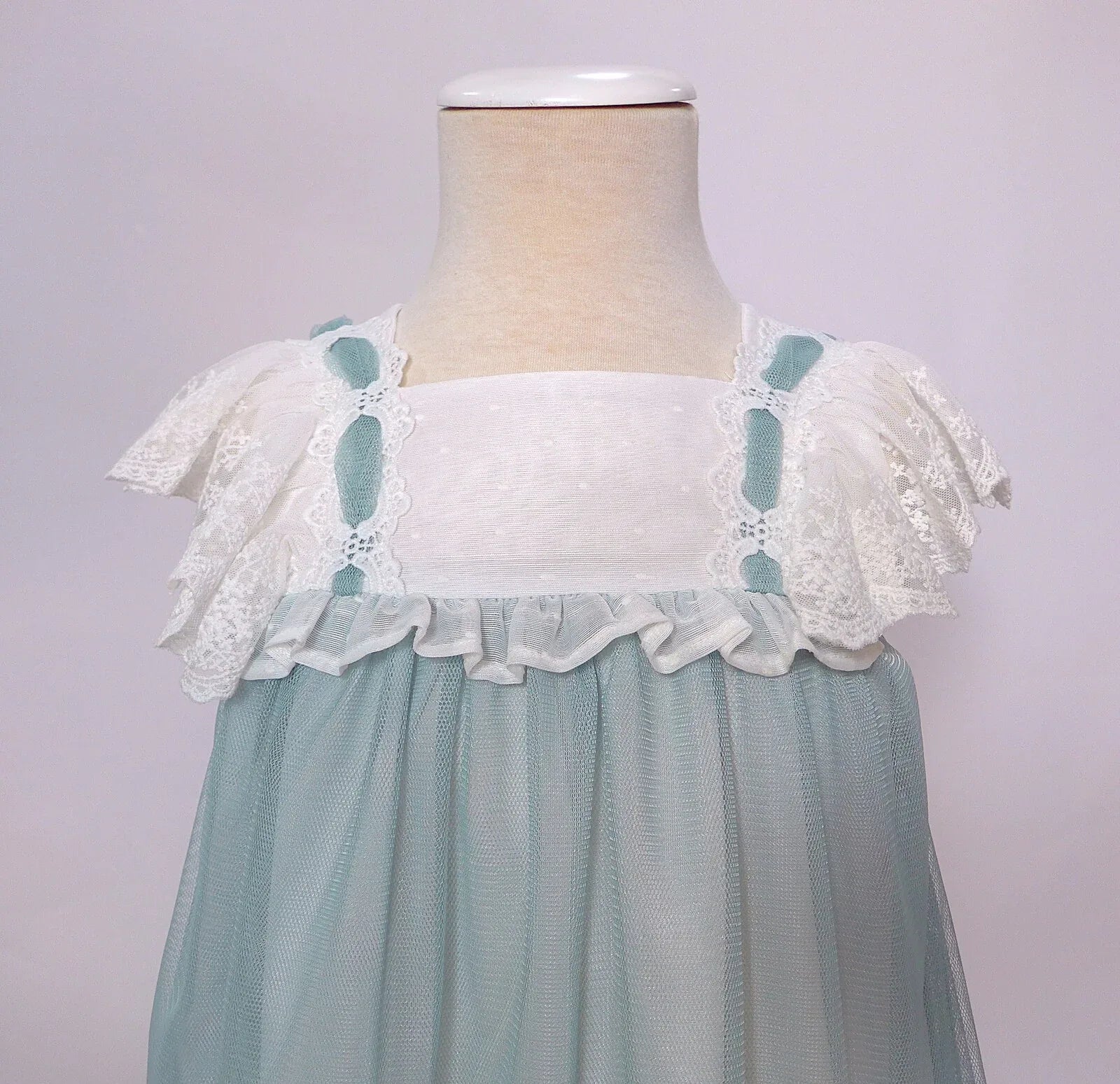 Vestido de tul verde agua - PARDALETS