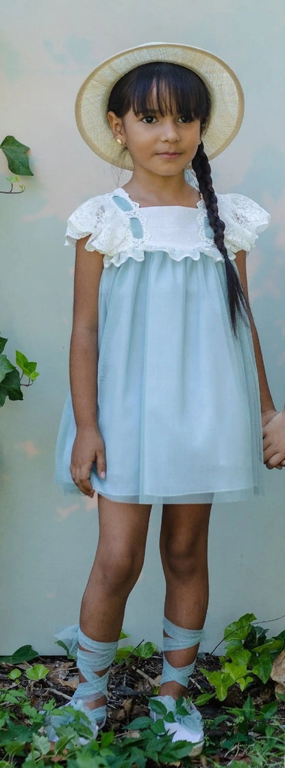 Vestido de tul verde agua - PARDALETS