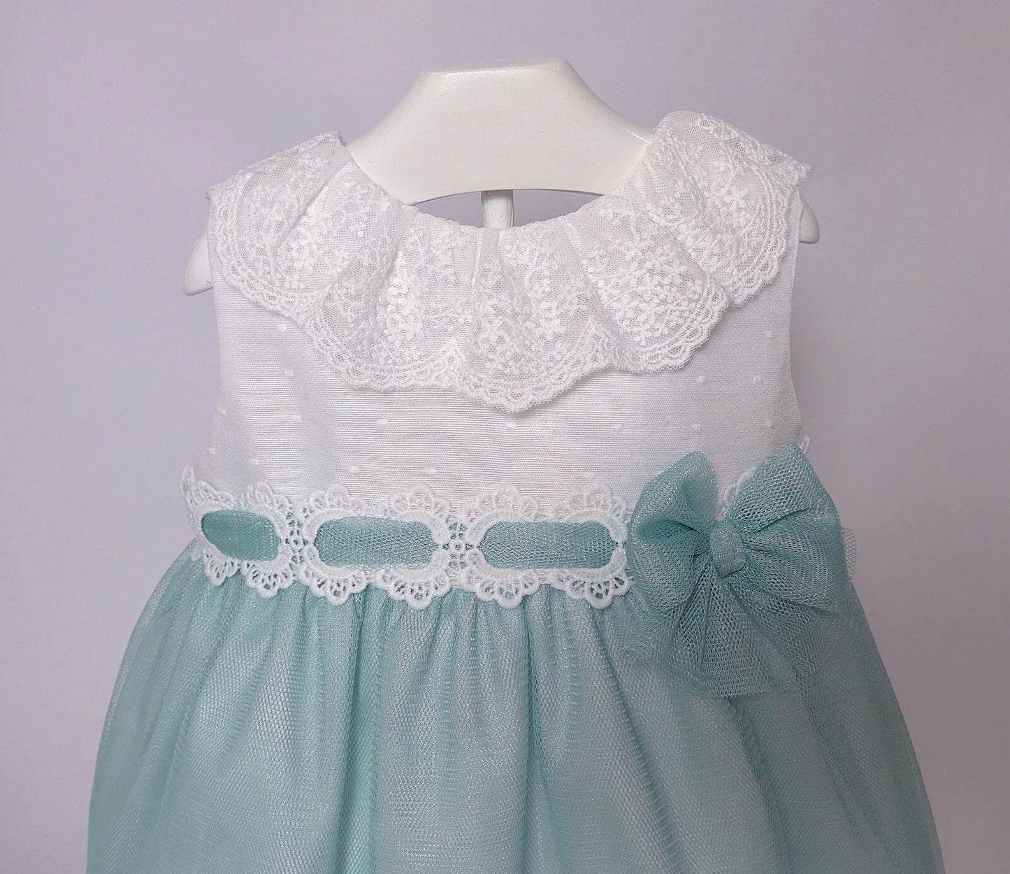 Vestido tul verde empolvado - PARDALETS