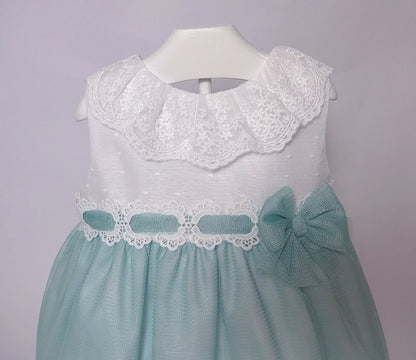 Vestido tul verde empolvado - PARDALETS