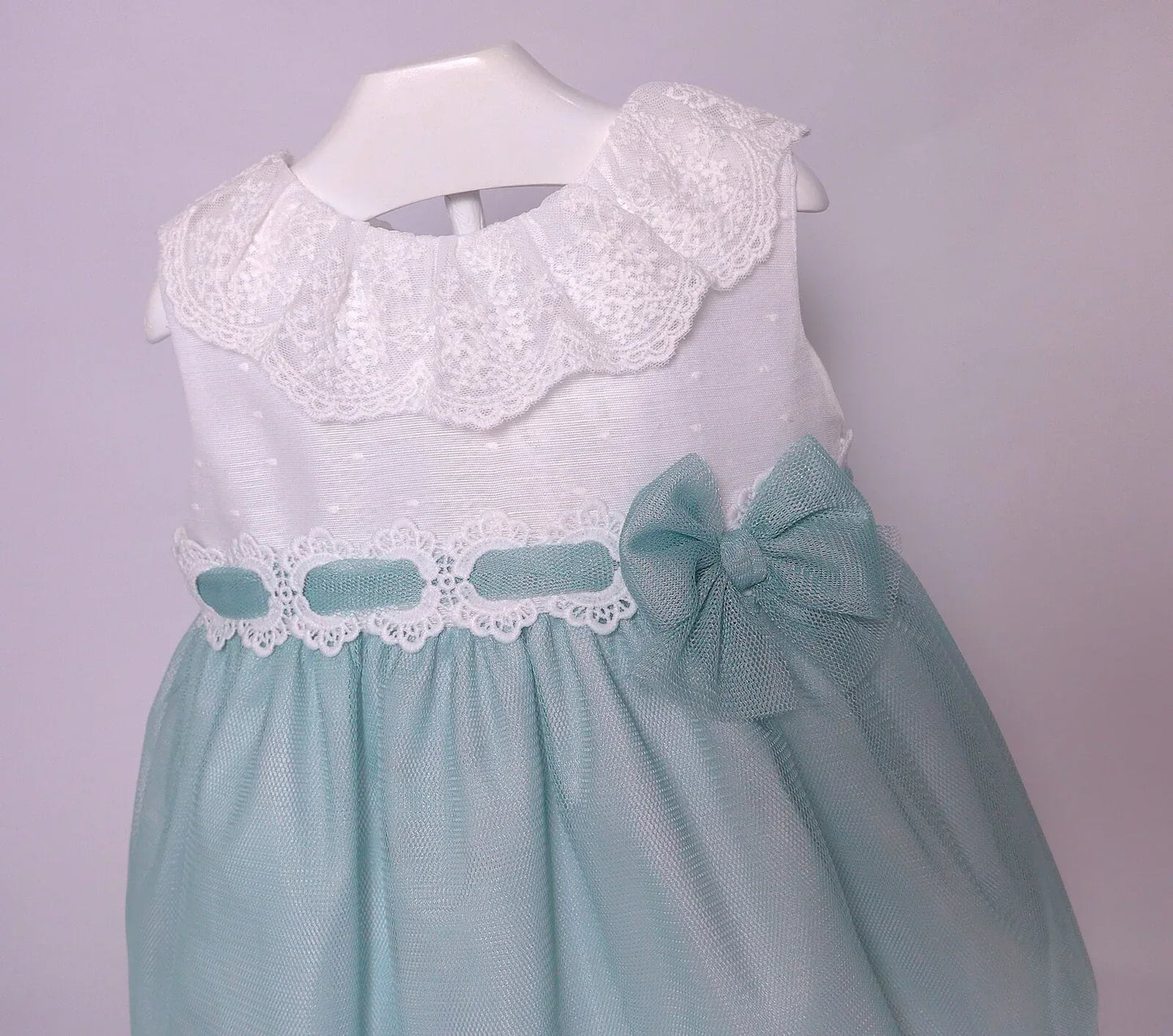 Vestido tul verde empolvado - PARDALETS