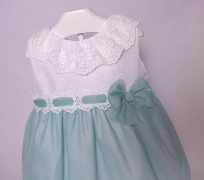 Vestido tul verde empolvado - PARDALETS