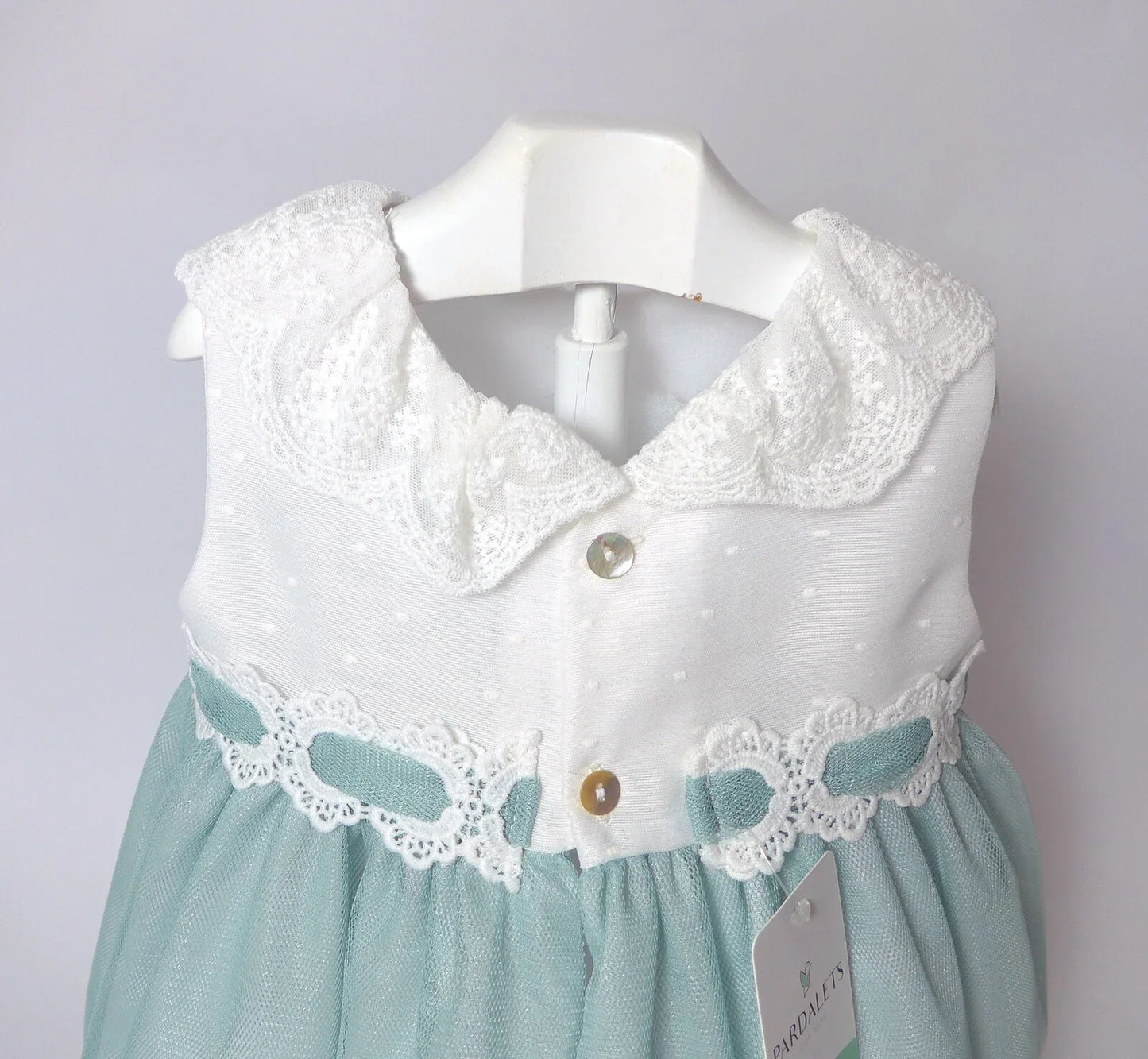 Vestido tul verde empolvado - PARDALETS