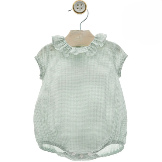 Pelele vichy verde "Magia" - PARDALETS