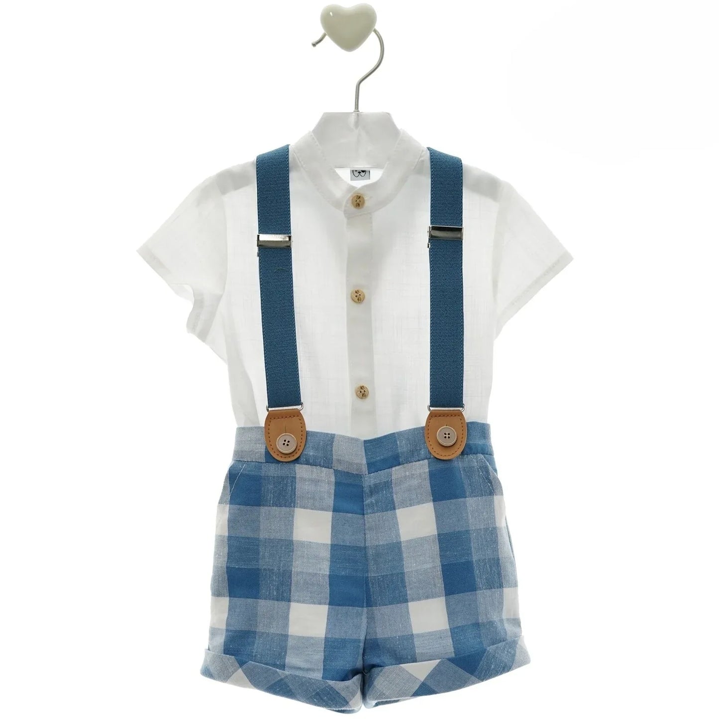 Conjunto short cuadros y tirantes "Escorpio" - PARDALETS