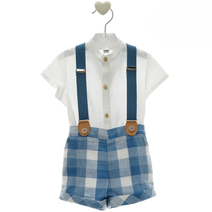 Conjunto short cuadros y tirantes "Escorpio" - PARDALETS