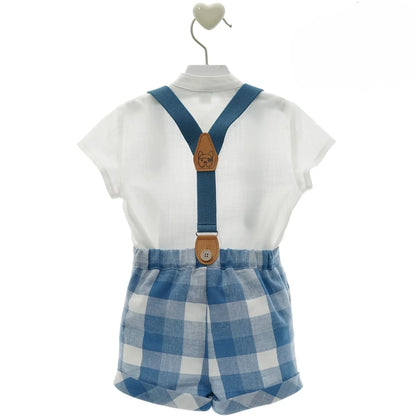 Conjunto short cuadros y tirantes "Escorpio" - PARDALETS