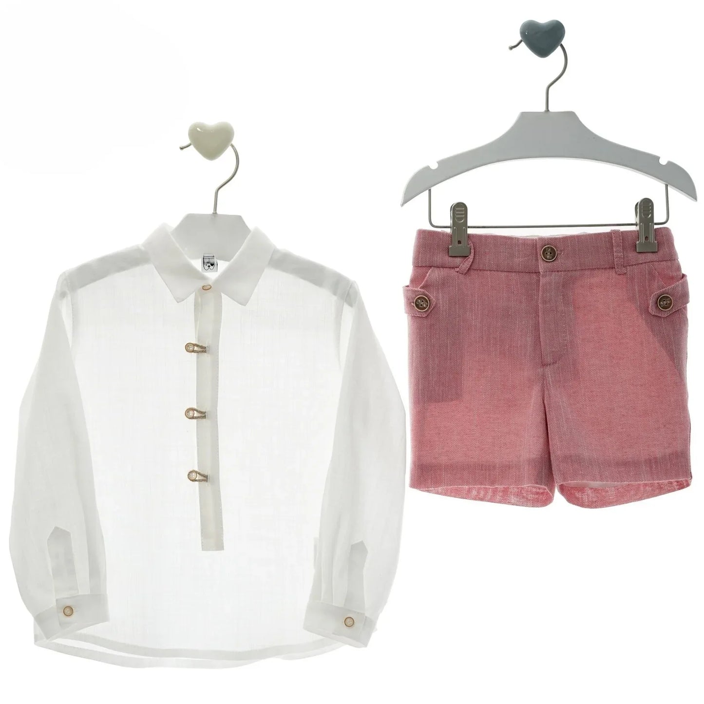 Conjunto camisa y short rosa "Capricornio" - PARDALETS