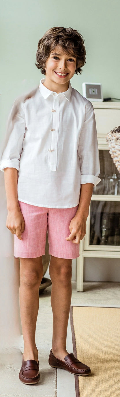 Conjunto camisa y short rosa "Capricornio" - PARDALETS