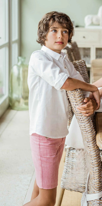 Conjunto camisa y short rosa "Capricornio" - PARDALETS