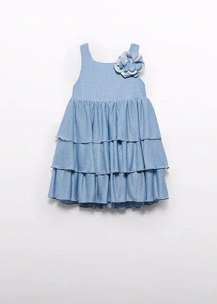 Vestido con brillito azul lavanda - PARDALETS