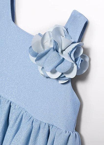 Vestido con brillito azul lavanda - PARDALETS
