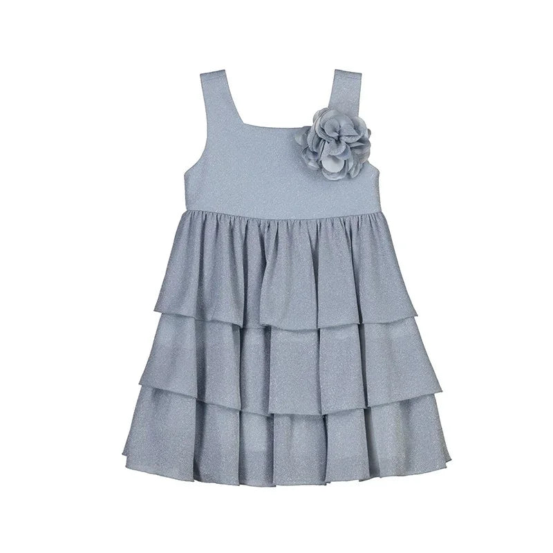 Vestido con brillito azul lavanda - PARDALETS