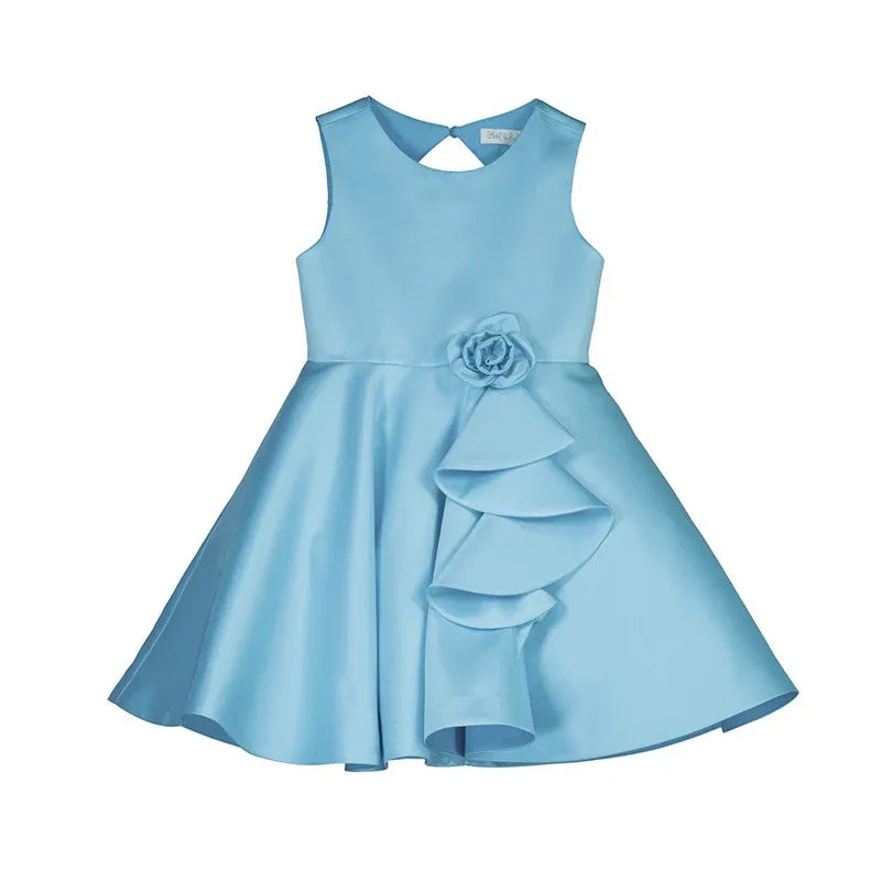 Vestido mikado turquesa - PARDALETS