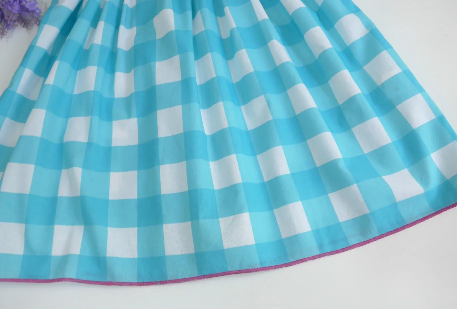 Vestido cuadros turquesas - PARDALETS