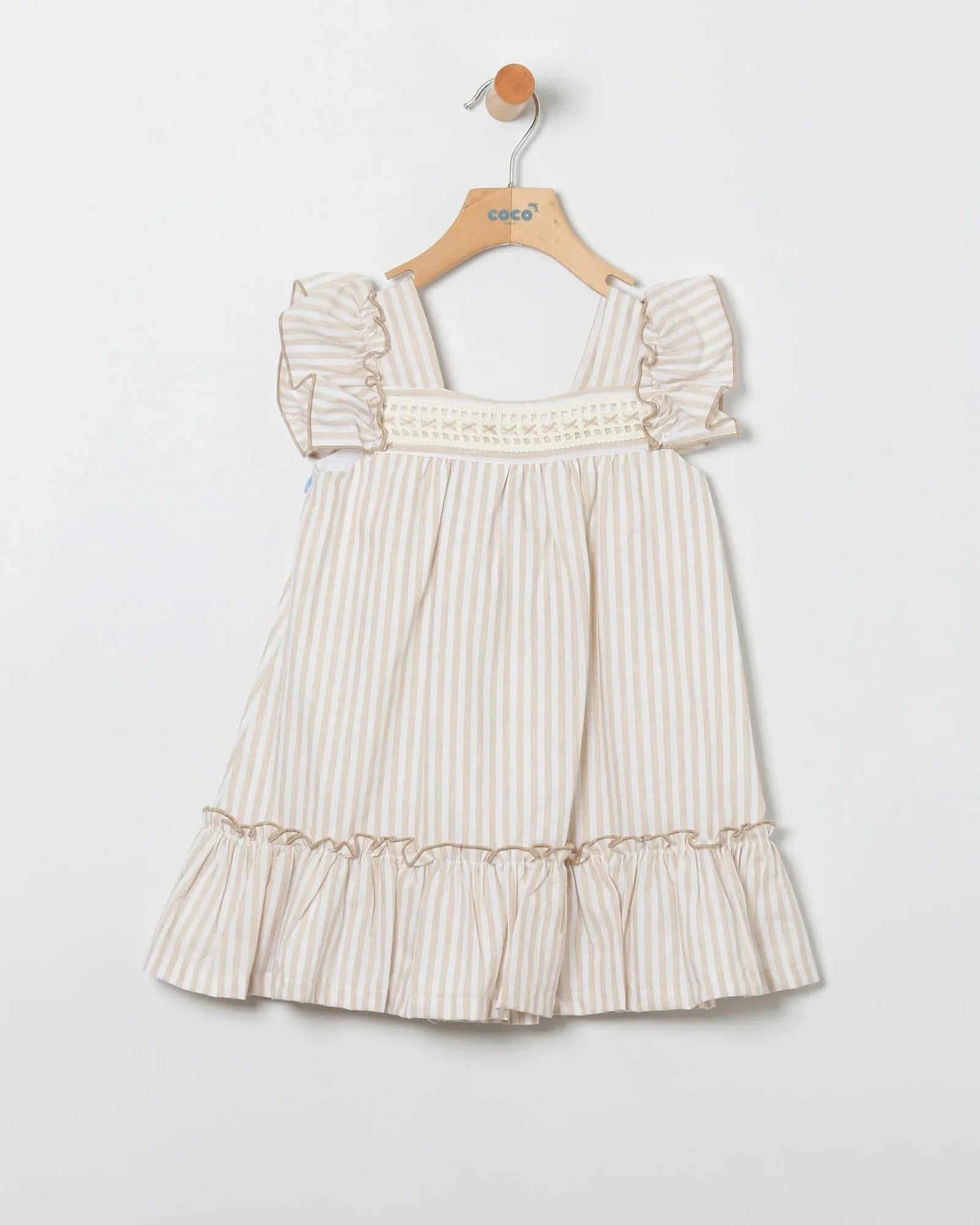 Vestido rayas tostado - PARDALETS