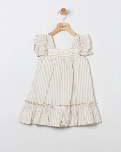 Vestido rayas tostado - PARDALETS