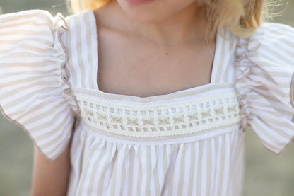 Vestido rayas tostado - PARDALETS