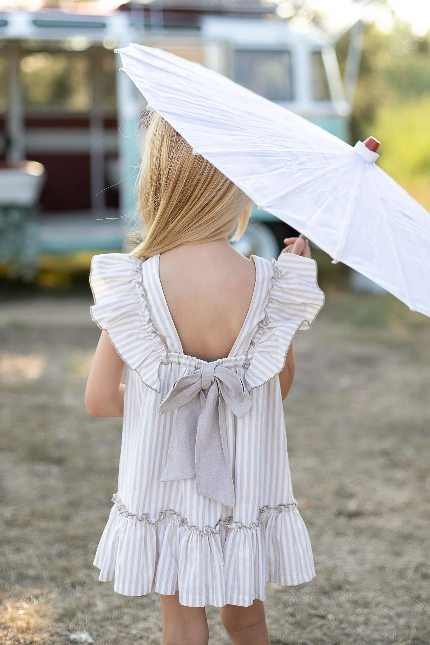 Vestido rayas tostado - PARDALETS