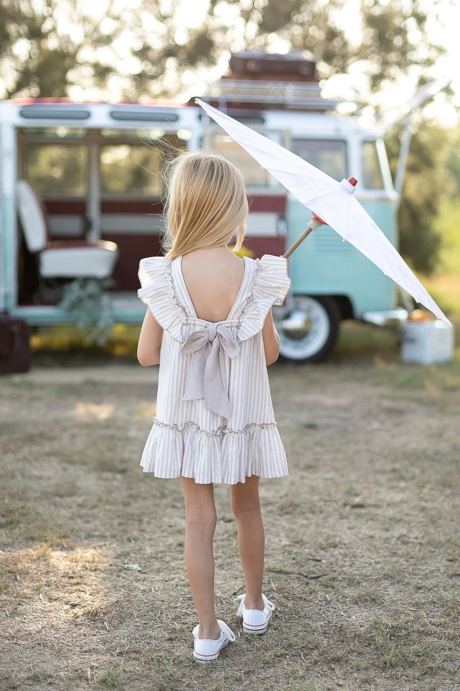 Vestido rayas tostado - PARDALETS