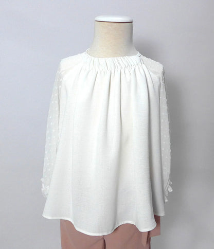 Conjunto blusa blanca y pantalon largo rosa empolvado - PARDALETS