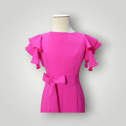 Mono fucsia con volantes