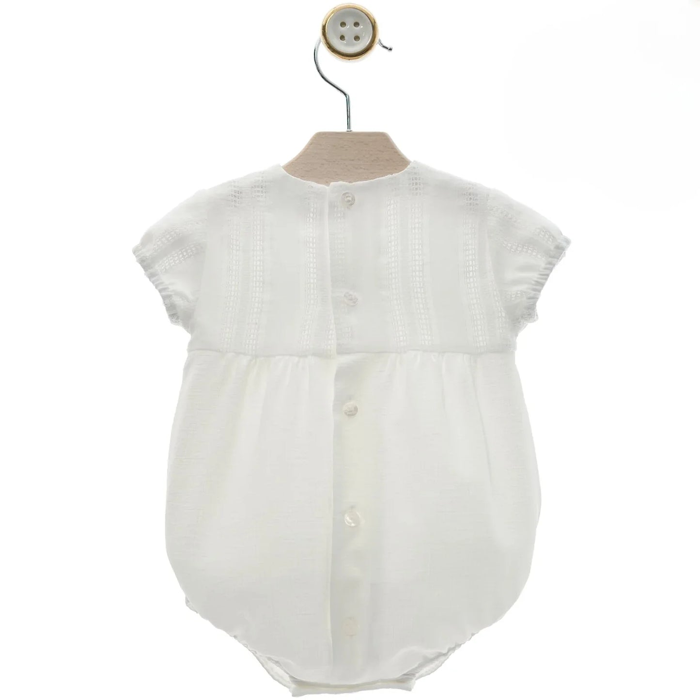 Pelele blanco y verde "Romance" - PARDALETS