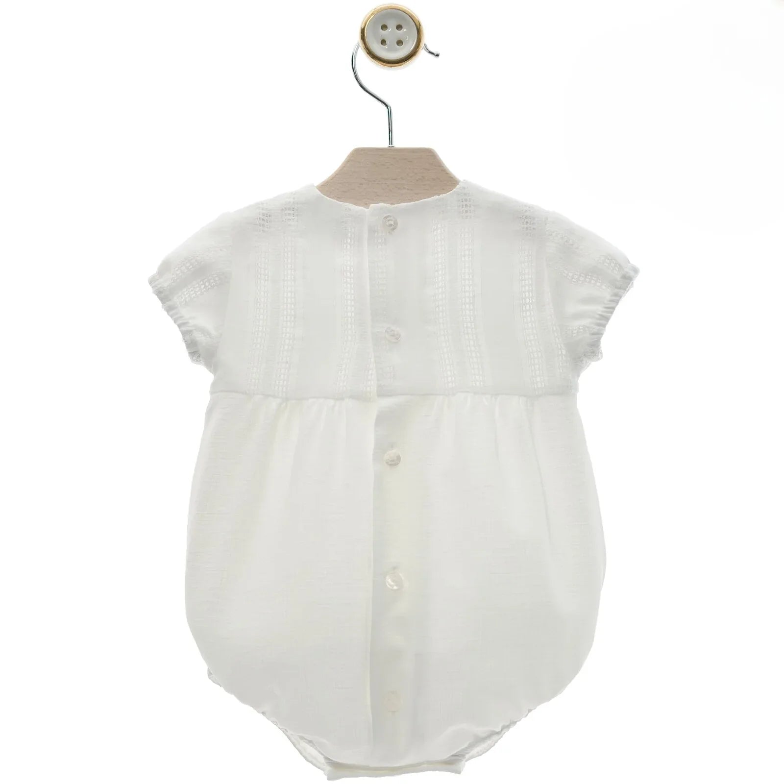 Pelele blanco y verde "Romance" - PARDALETS