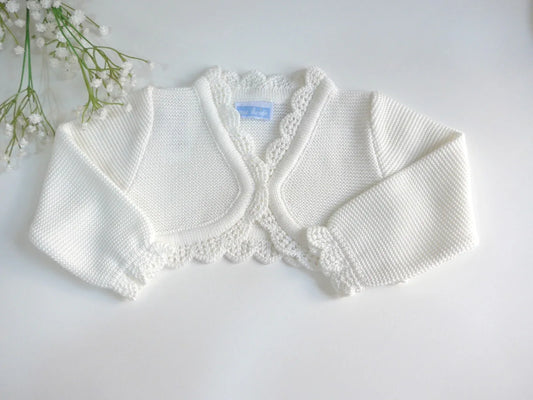 Chaqueta blanco roto tipo bolero - PARDALETS