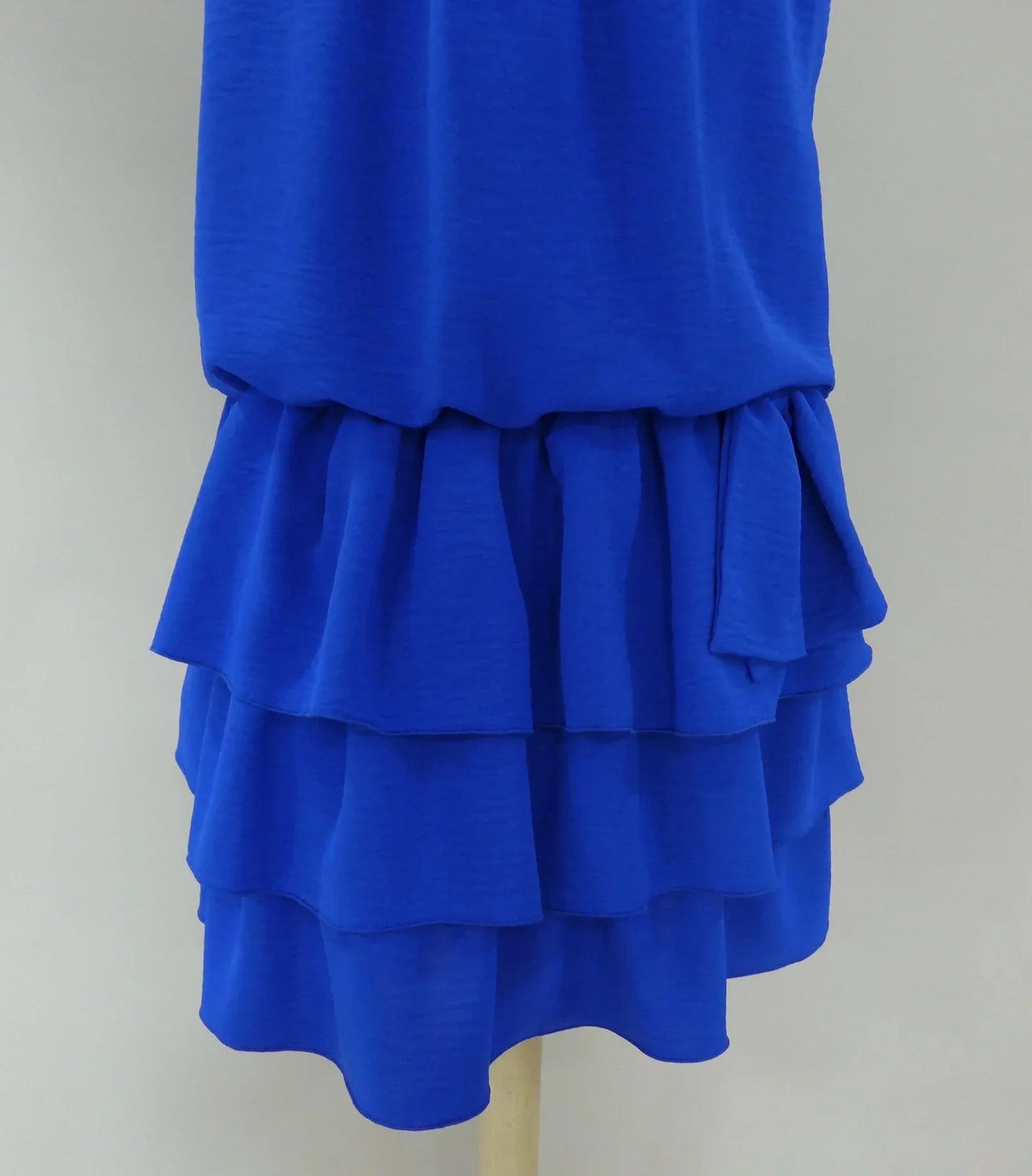 Vestido azulon con 3 volantes - PARDALETS