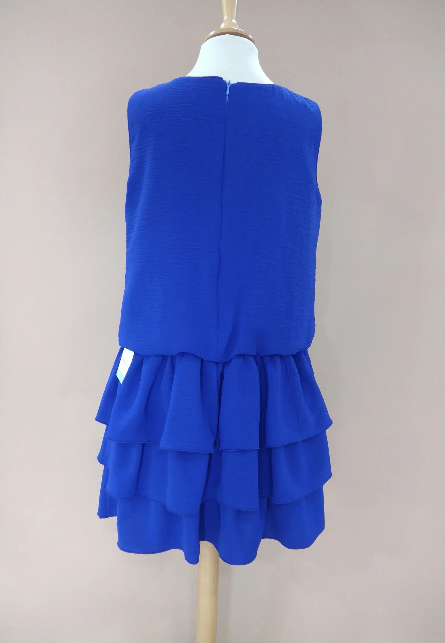 Vestido azulon con 3 volantes - PARDALETS