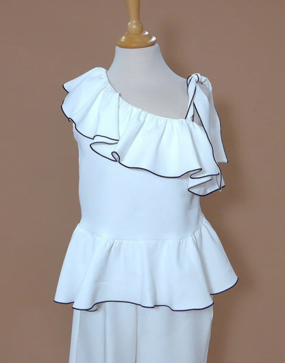 Conjunto blusa blanca y pantalon - PARDALETS