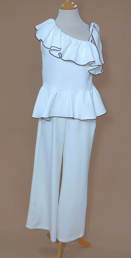 Conjunto blusa blanca y pantalon - PARDALETS