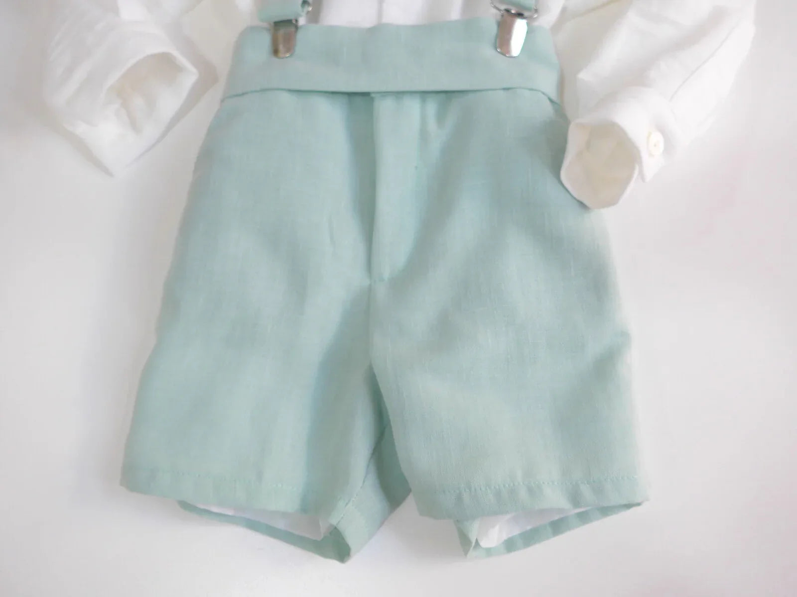 Conjunto tirantes verde agua con pajarita - PARDALETS