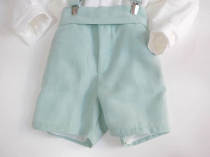 Conjunto tirantes verde agua con pajarita - PARDALETS