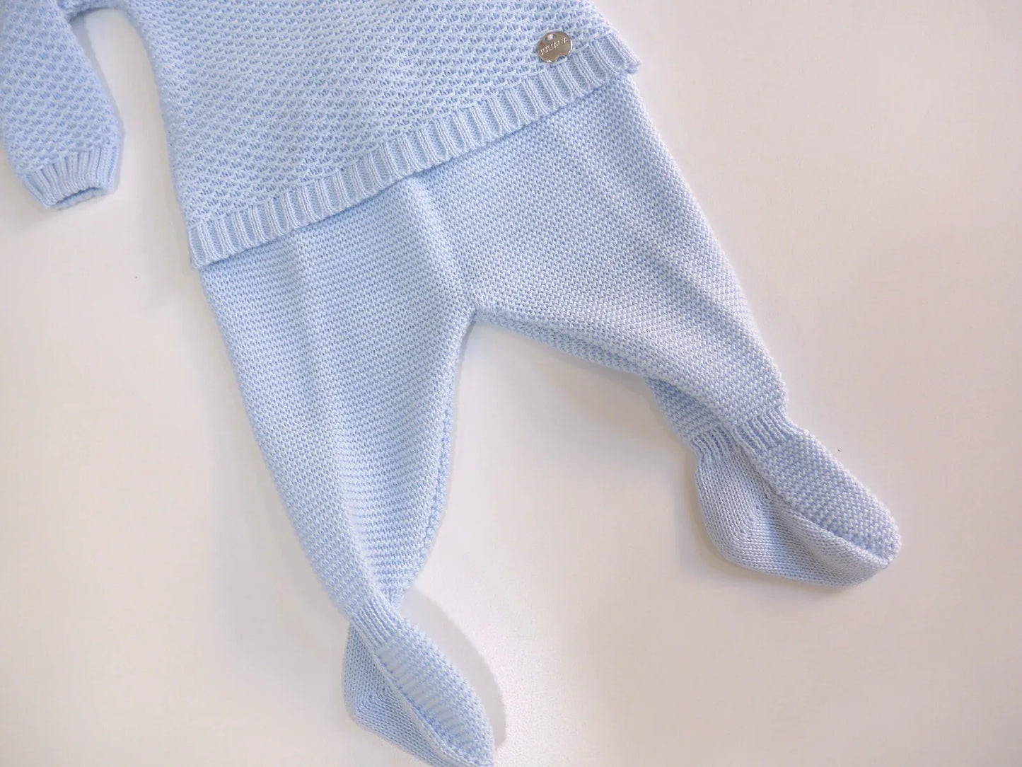 Jubon y polaina celeste con capota - PARDALETS