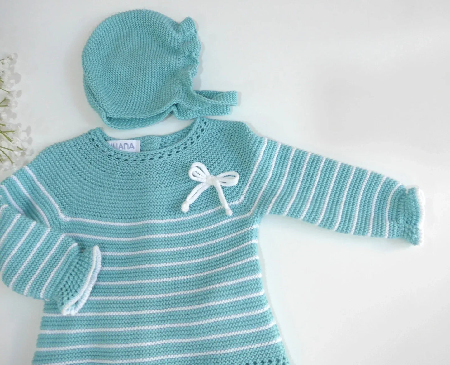 Jubon y polaina verde con capota - PARDALETS