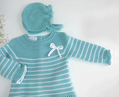 Jubon y polaina verde con capota - PARDALETS