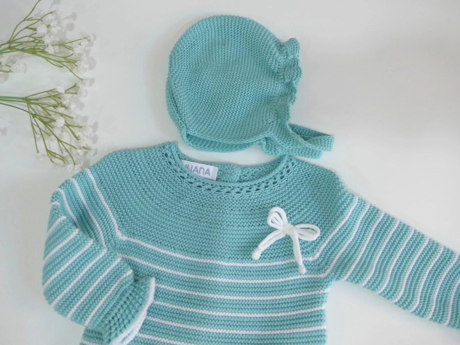 Jubon y polaina verde con capota - PARDALETS