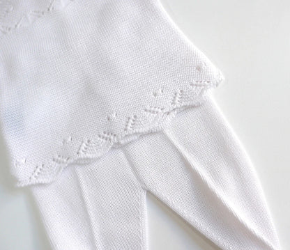 Jubon y polaina blanco con capota - PARDALETS