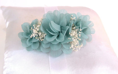 Tocado/broche verde empolvado - PARDALETS