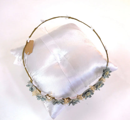 Corona flores verdes y paniculata beig - PARDALETS