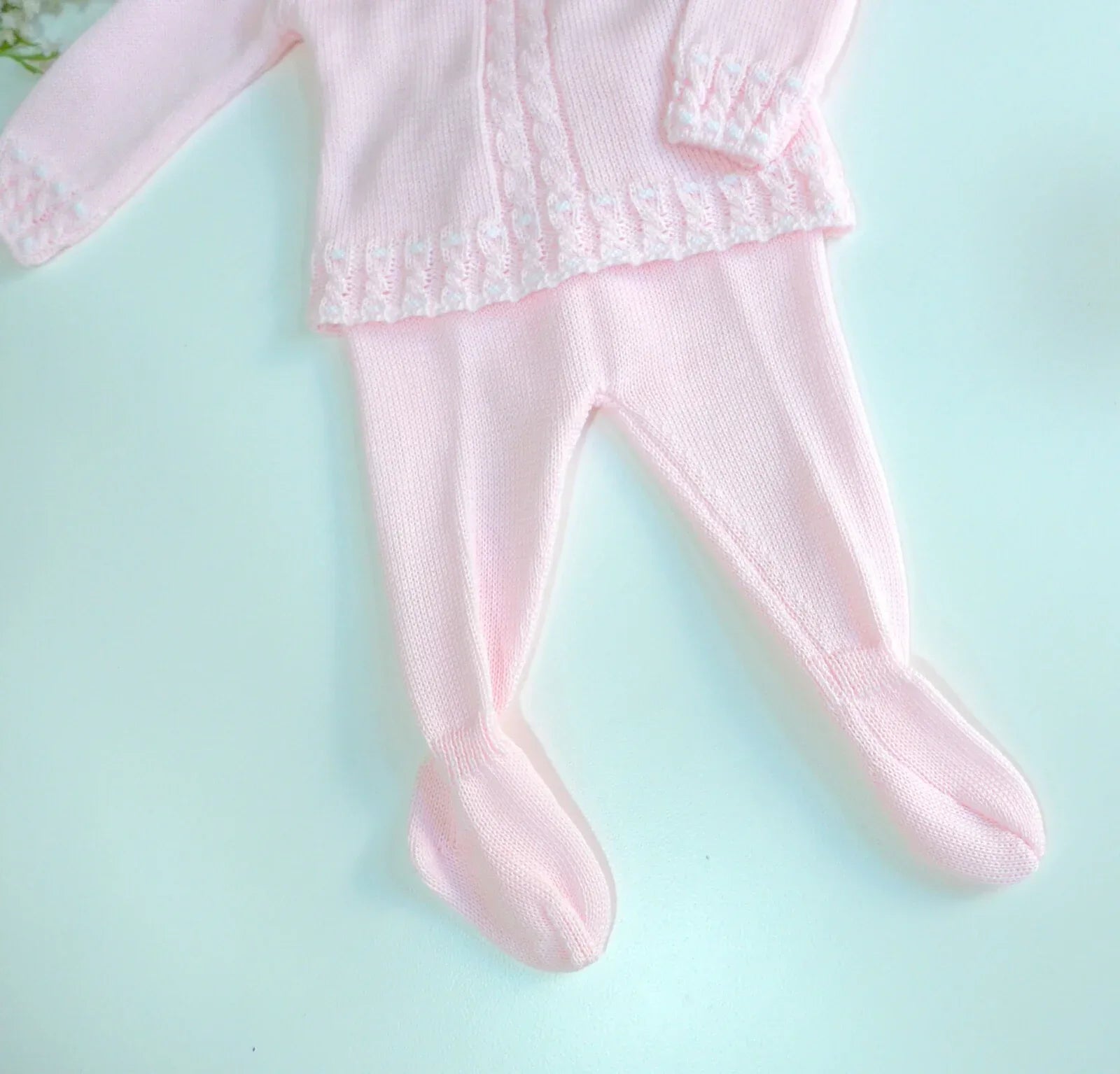 Jubon y polaina rosa con capota - PARDALETS