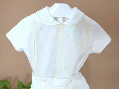 Conjunto camisa batista inglesa bordada - PARDALETS