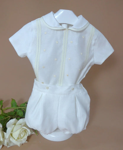 Conjunto camisa batista inglesa bordada - PARDALETS