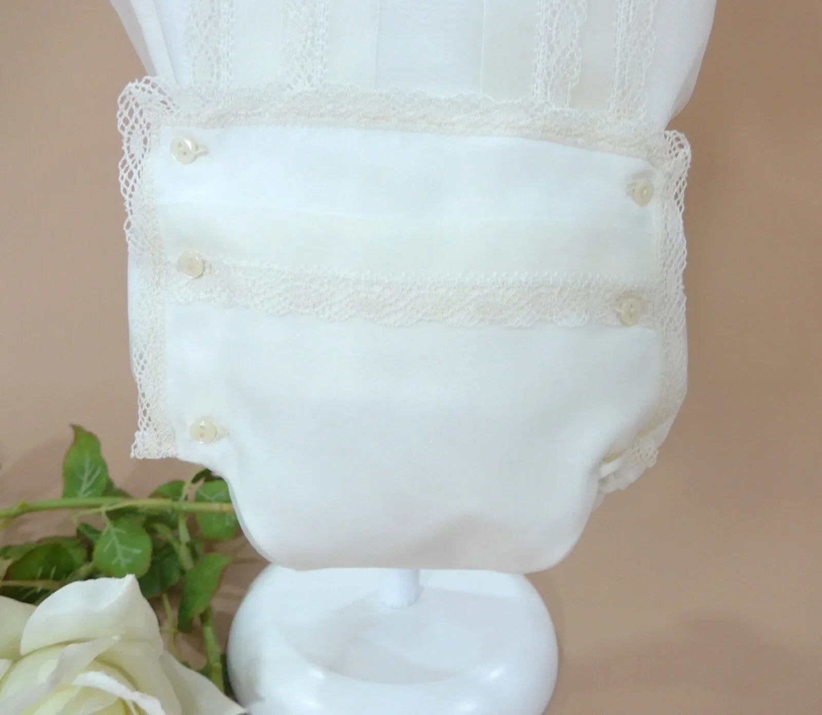 Conjunto organza beig camisa y braguita - PARDALETS